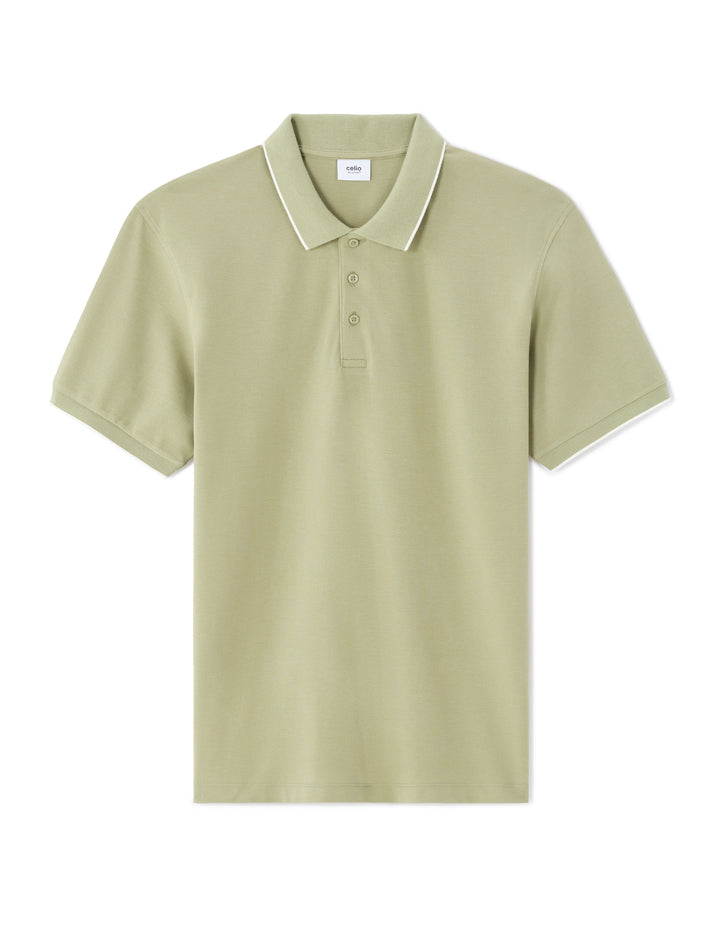 Men - Knitted - Polo Shirt - Short sleeves
