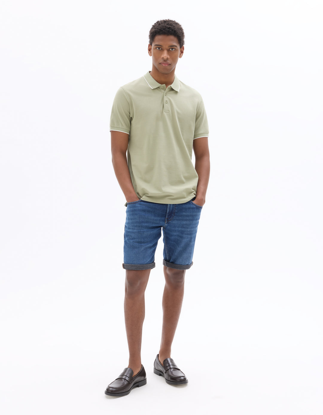 Men - Knitted - Polo Shirt - Short sleeves