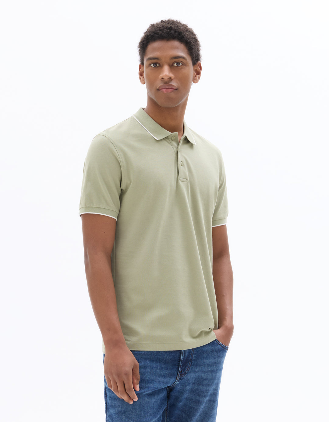 Men - Knitted - Polo Shirt - Short sleeves
