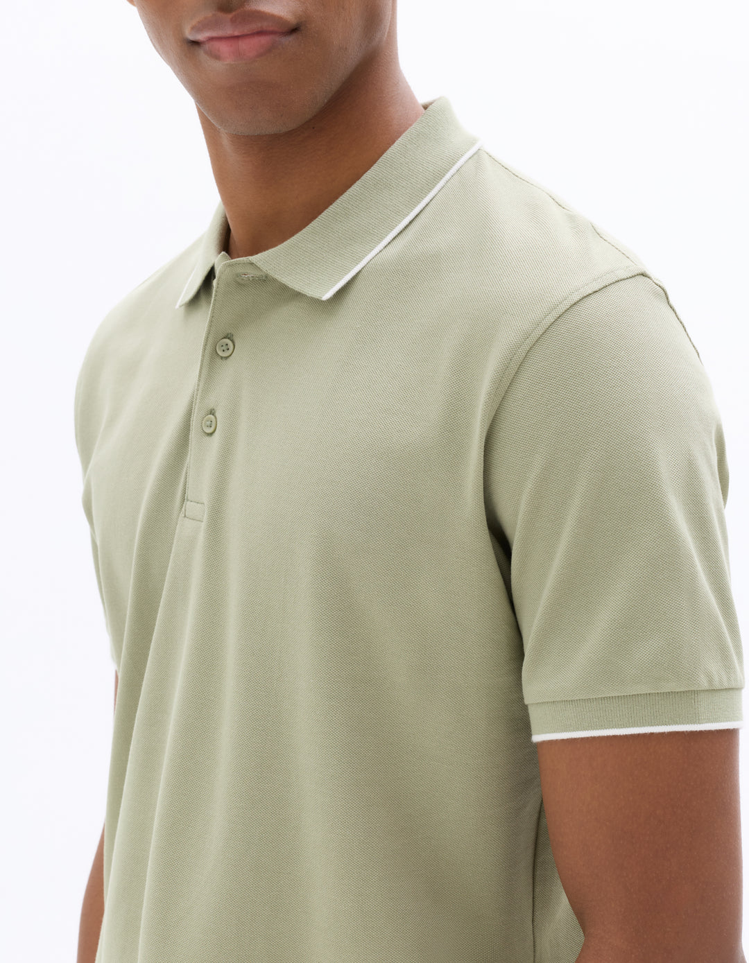 Men - Knitted - Polo Shirt - Short sleeves
