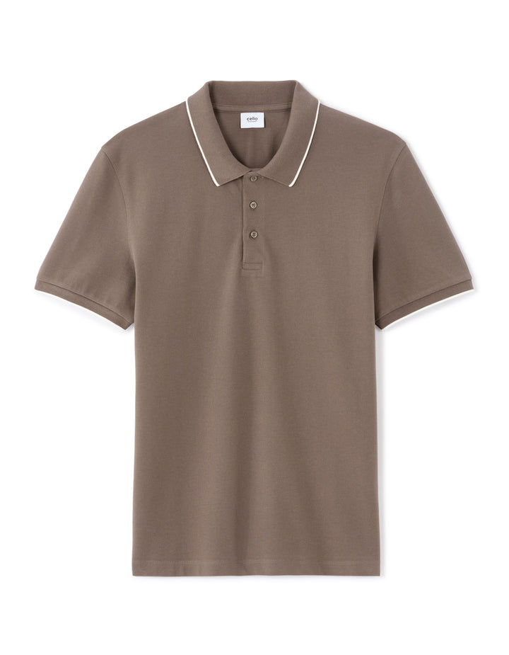Men - Knitted - Polo Shirt - Short sleeves