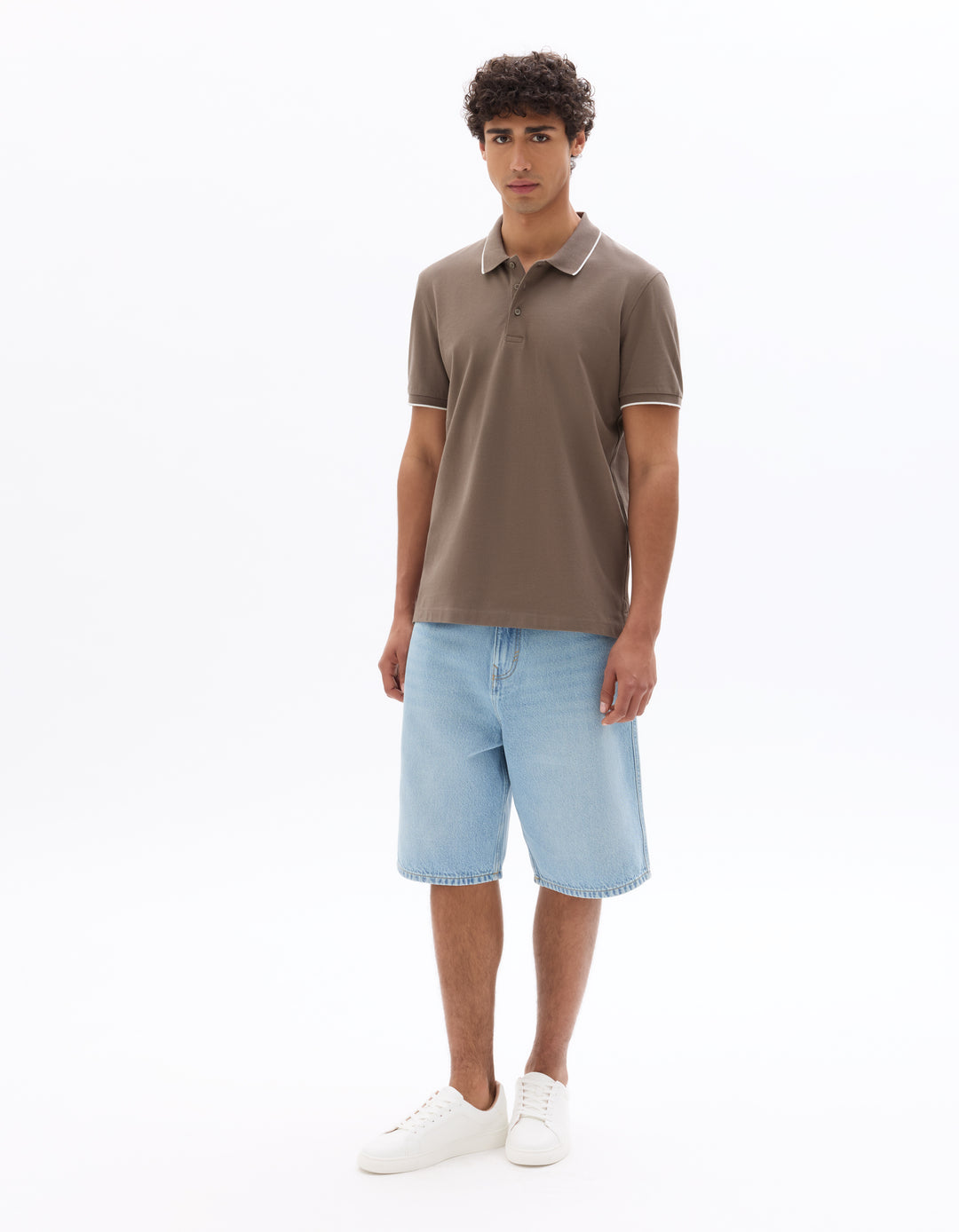 Men - Knitted - Polo Shirt - Short sleeves