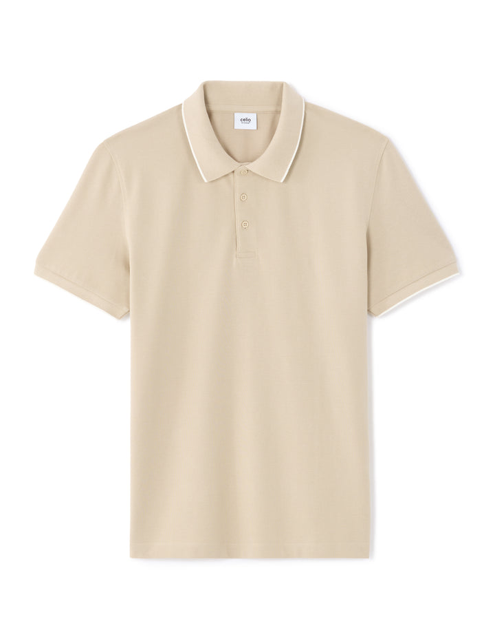 Men - Knitted - Polo Shirt - Short sleeves
