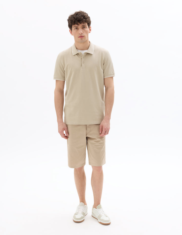 Men - Knitted - Polo Shirt - Short sleeves