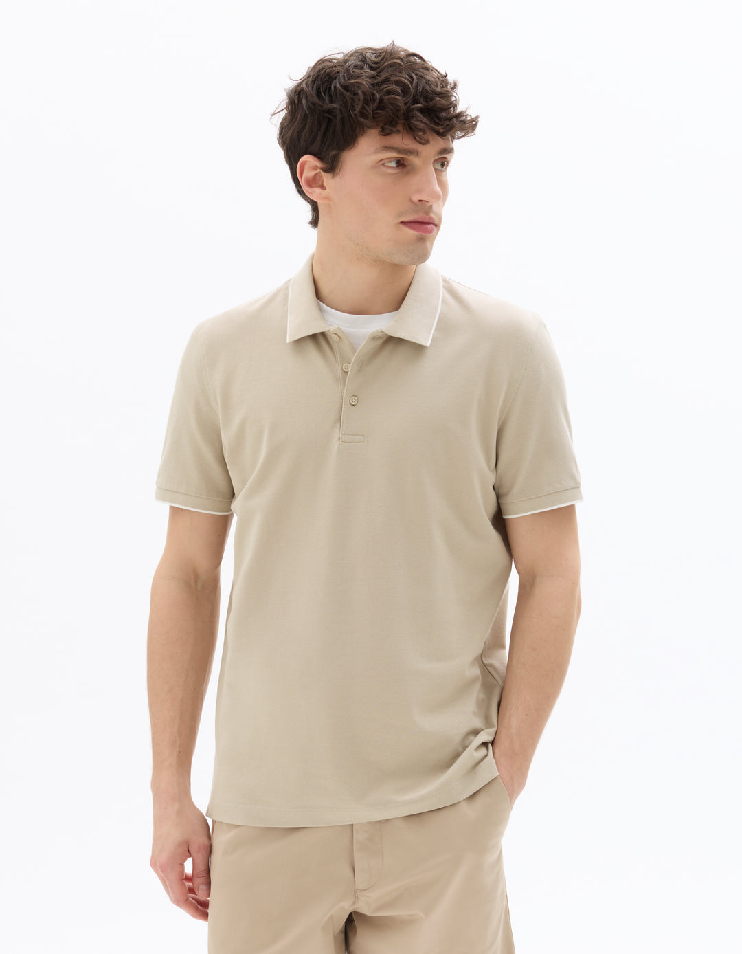 Men - Knitted - Polo Shirt - Short sleeves