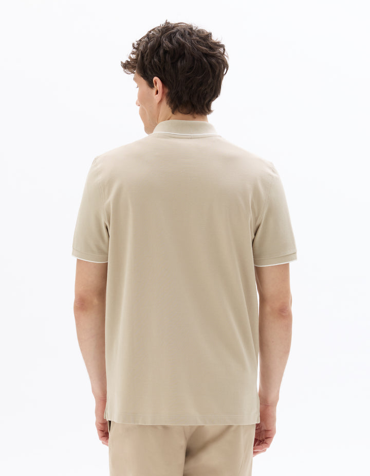 Men - Knitted - Polo Shirt - Short sleeves