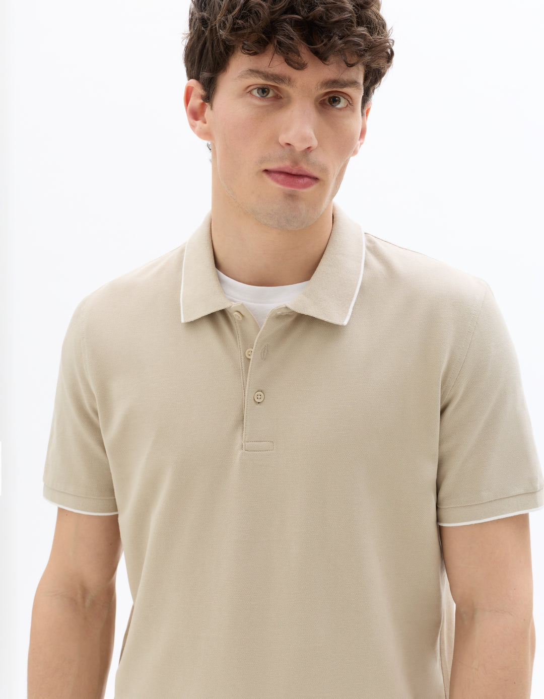 Men - Knitted - Polo Shirt - Short sleeves