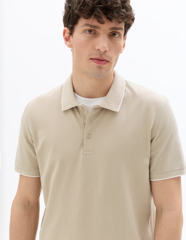 Men - Knitted - Polo Shirt - Short sleeves