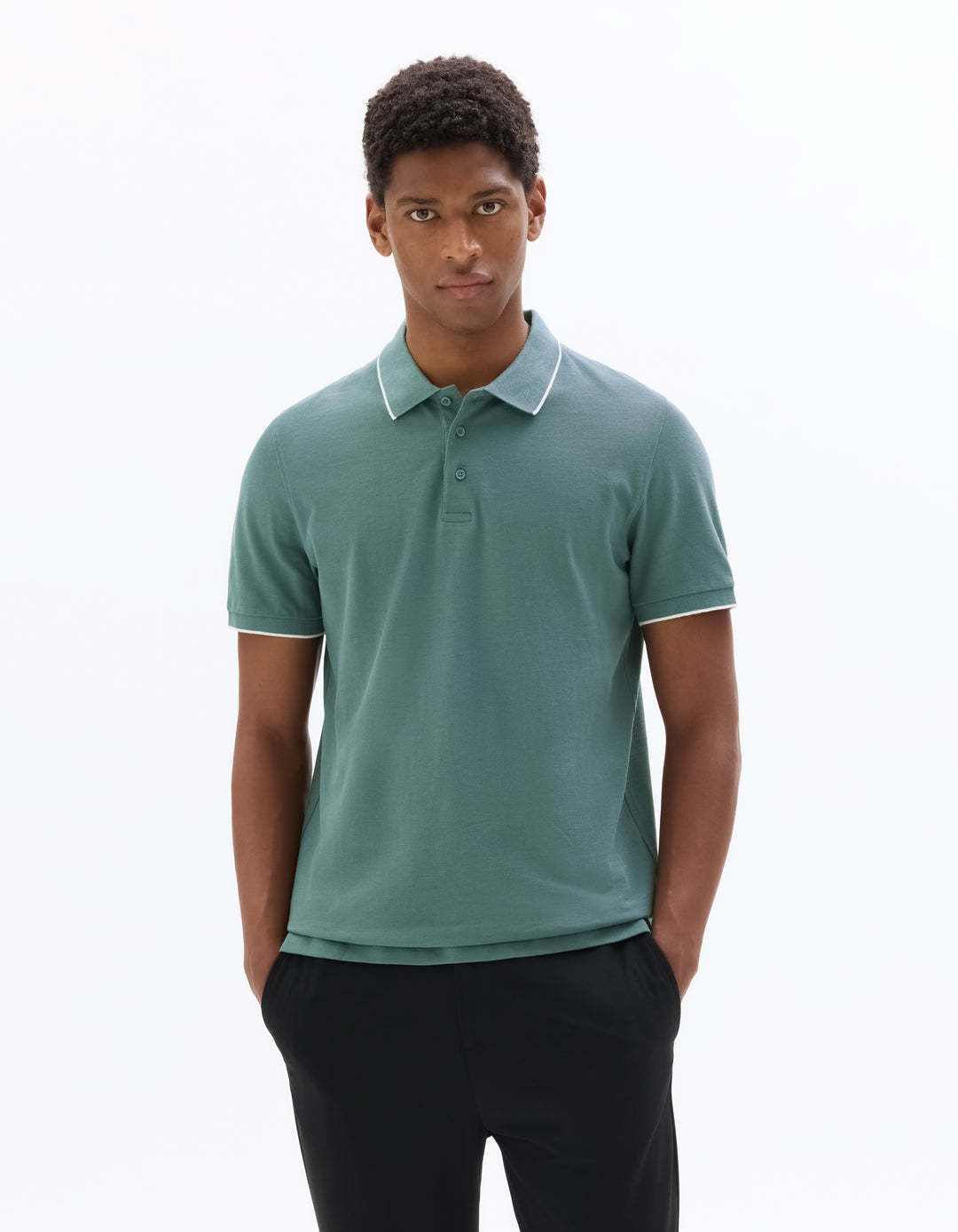 Dark Blue Regular Fit 100% Cotton Piqu Polo