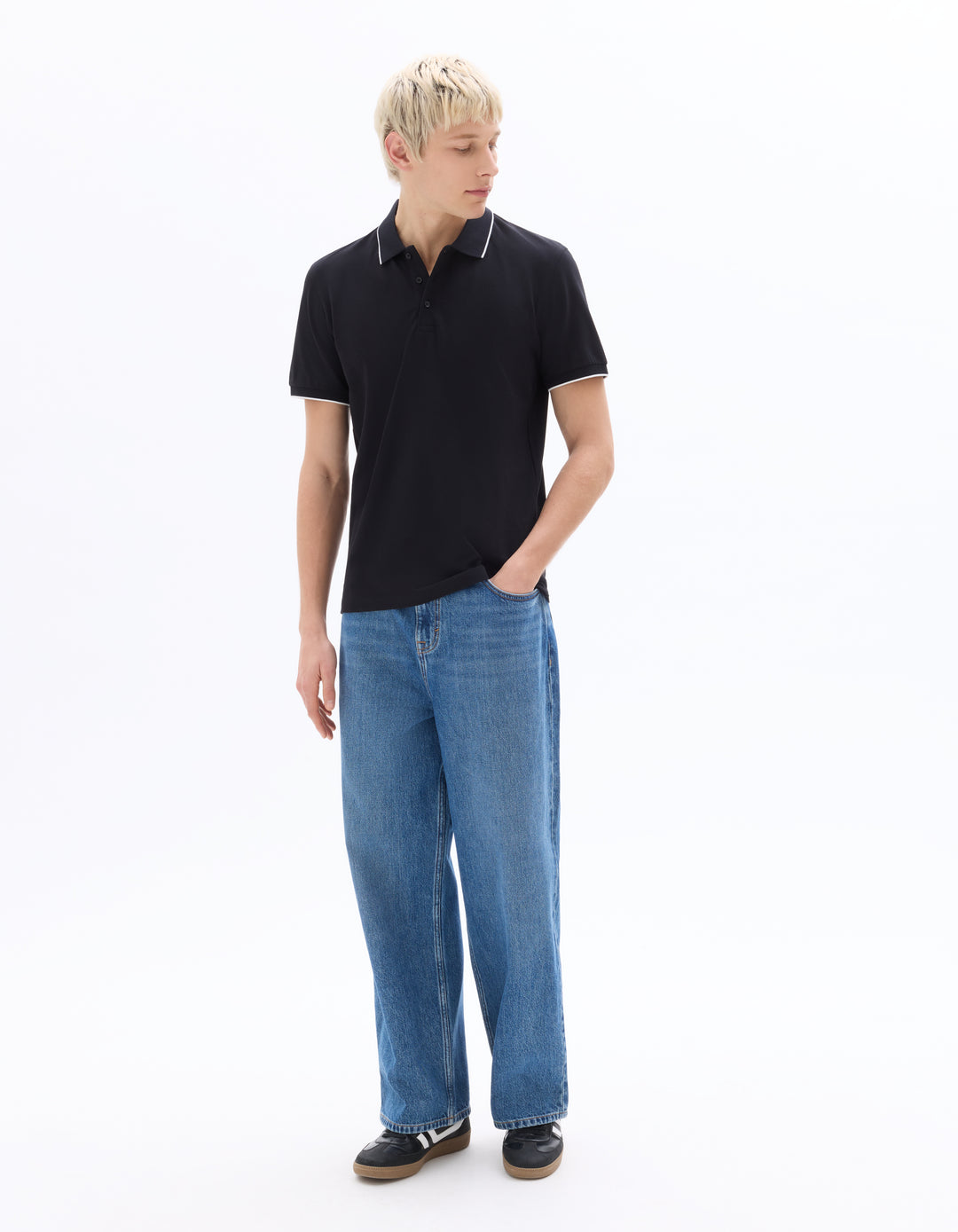 Men - Knitted - Polo Shirt - Short sleeves