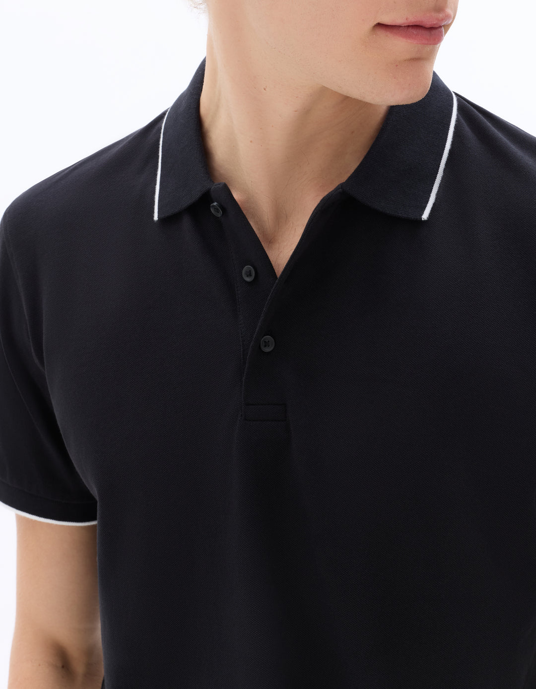 Men - Knitted - Polo Shirt - Short sleeves