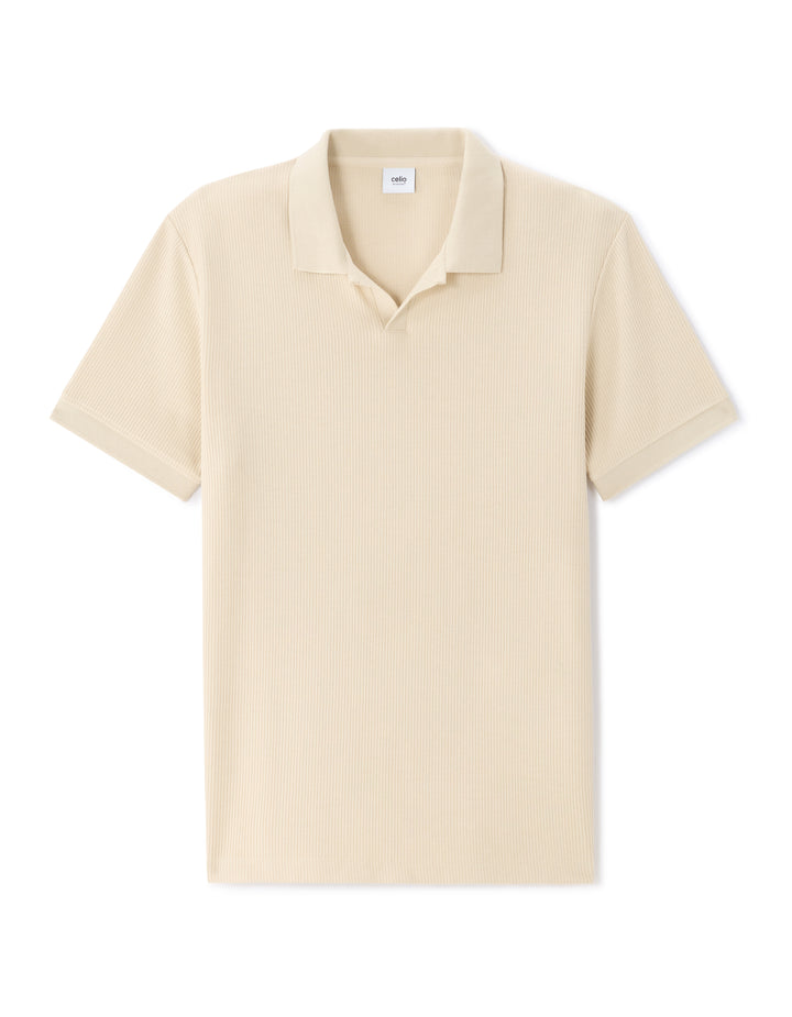 Men - Knitted - Polo Shirt - Short sleeves