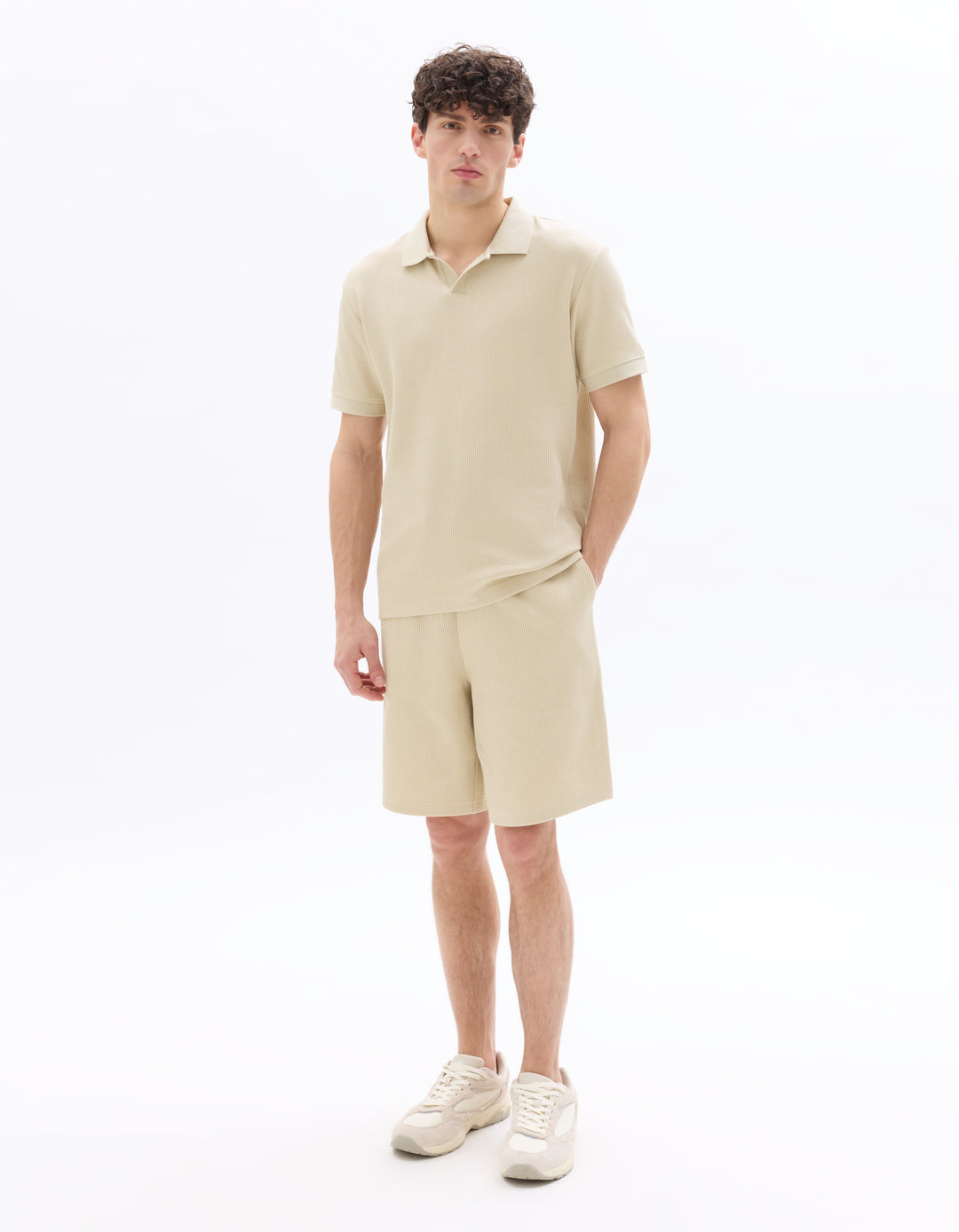 Men - Knitted - Polo Shirt - Short sleeves