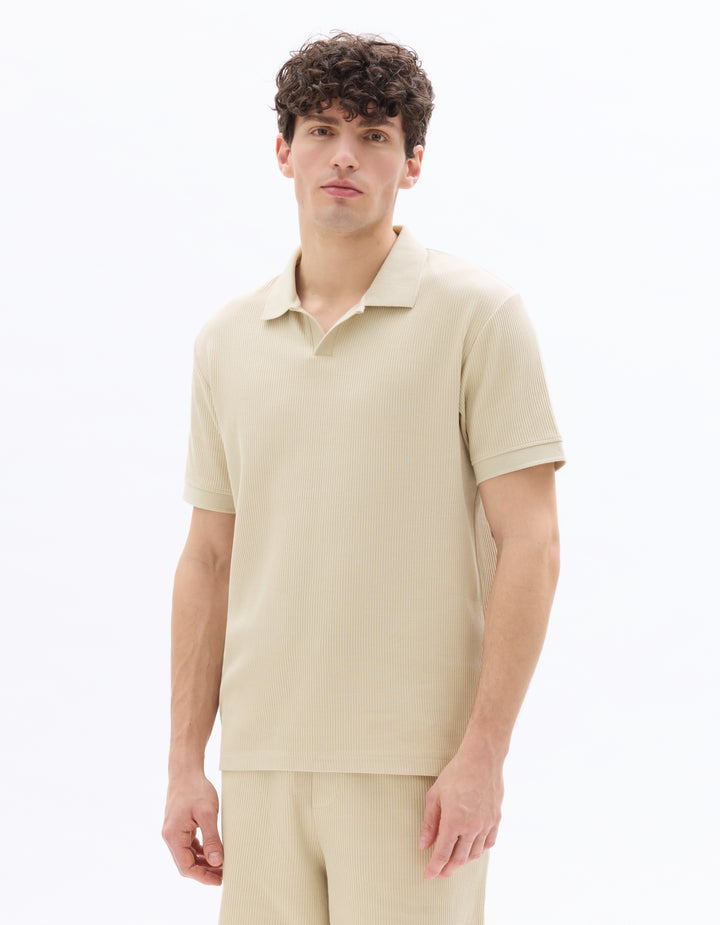 Men - Knitted - Polo Shirt - Short sleeves