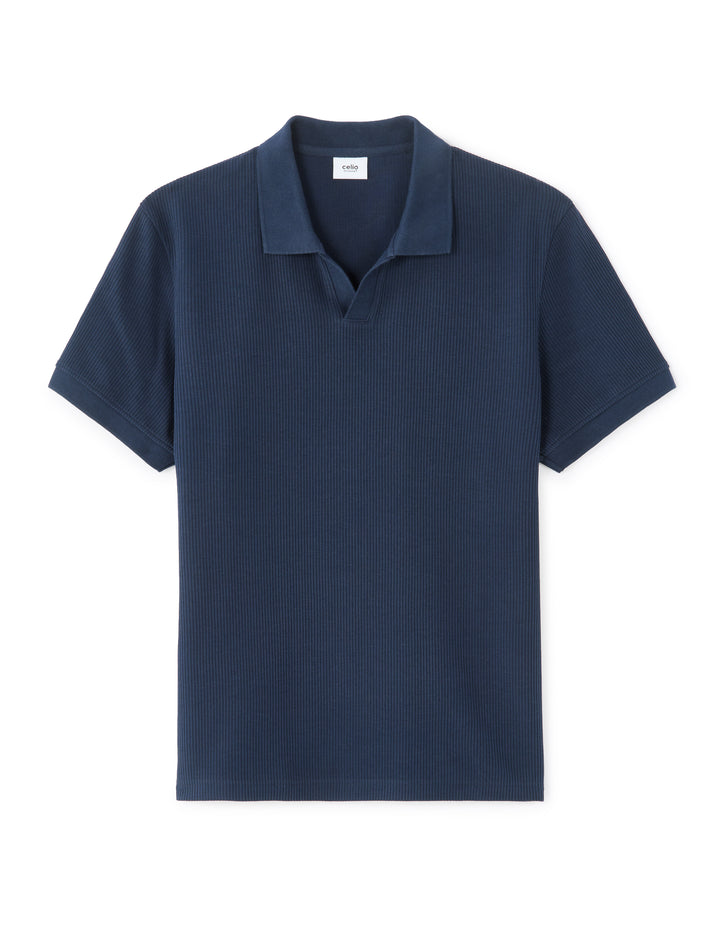 Men - Knitted - Polo Shirt - Short sleeves