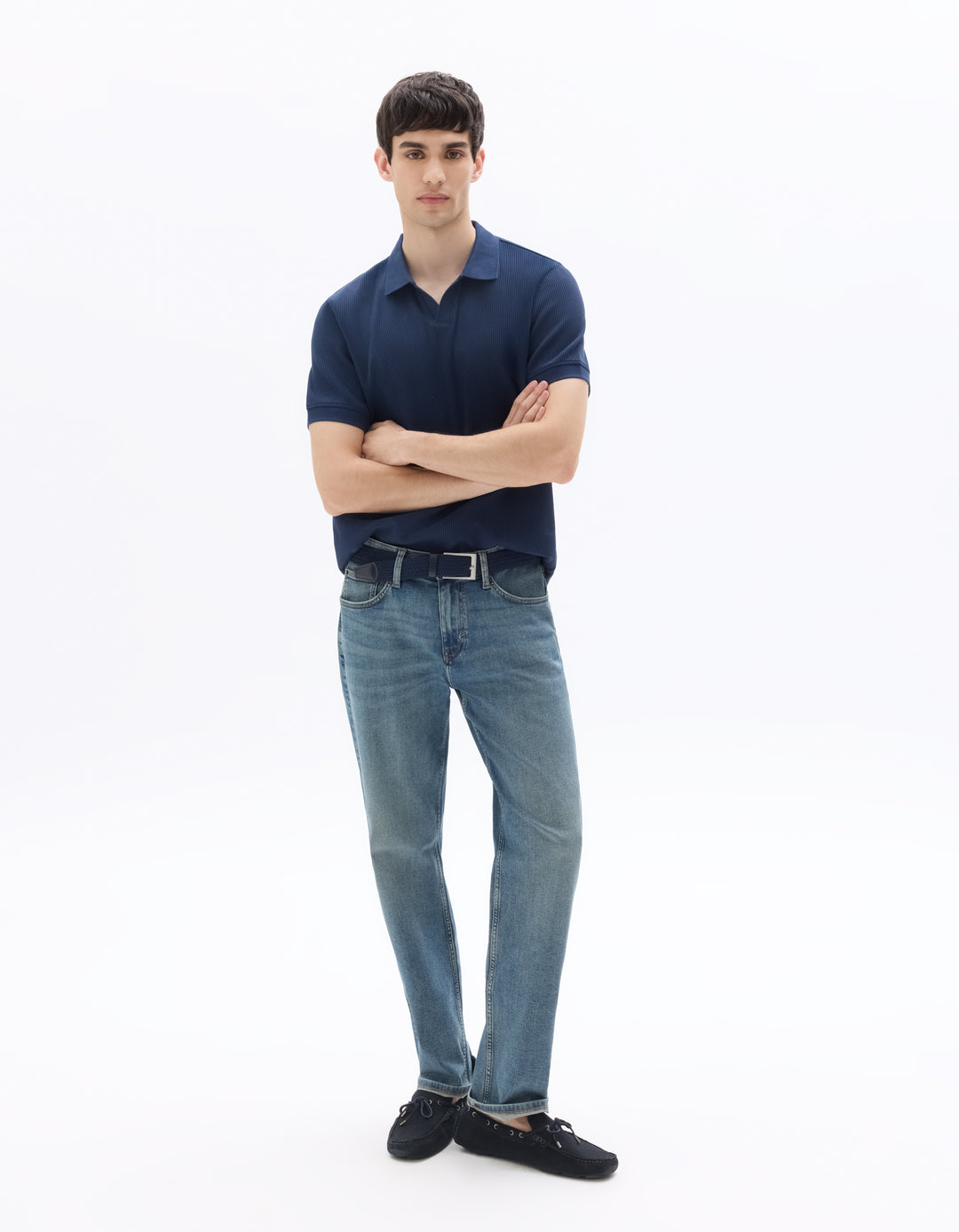Men - Knitted - Polo Shirt - Short sleeves