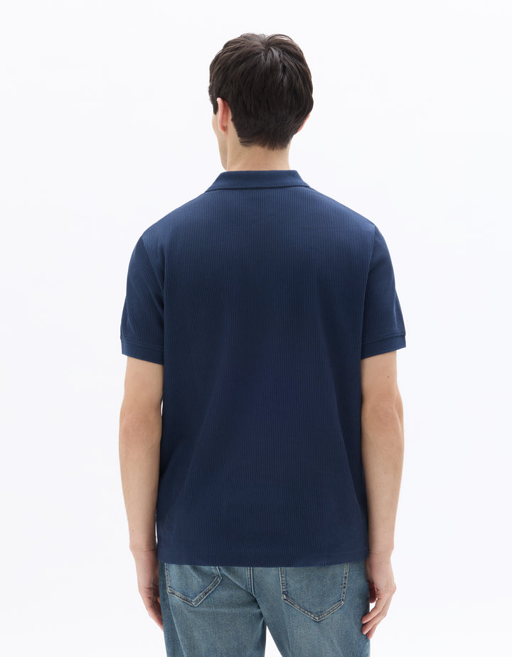 Men - Knitted - Polo Shirt - Short sleeves
