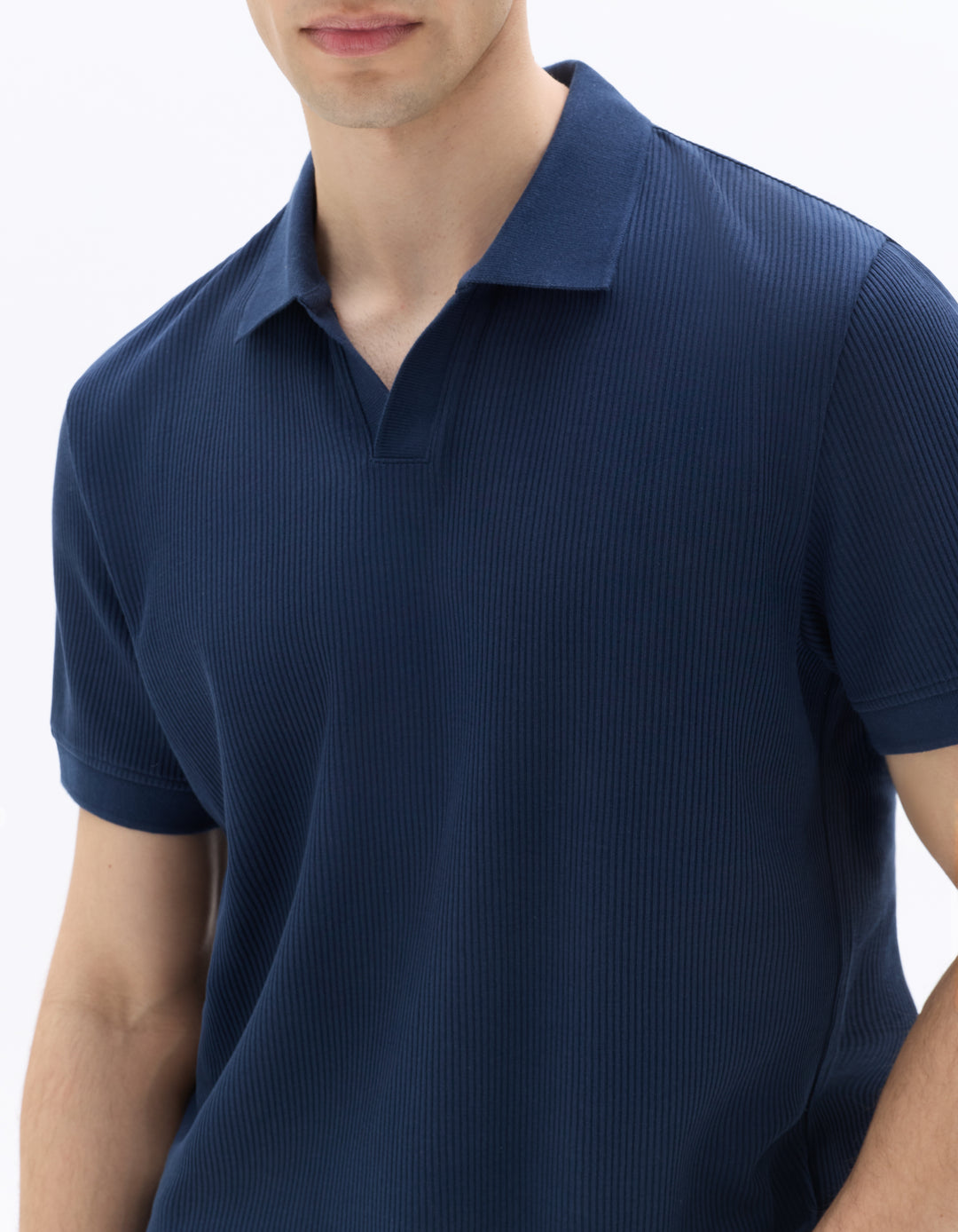 Men - Knitted - Polo Shirt - Short sleeves