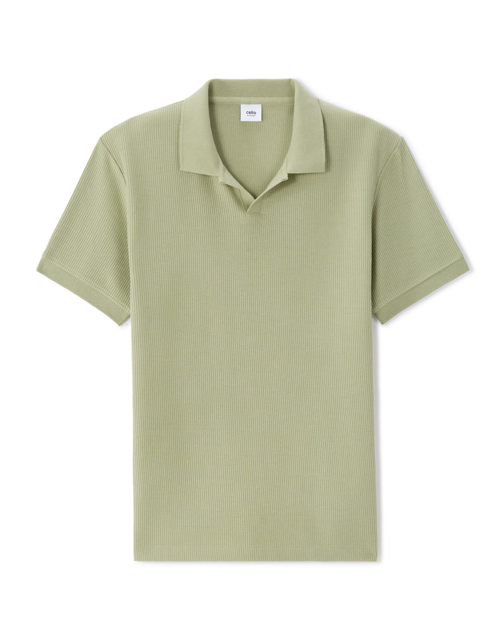 Men - Knitted - Polo Shirt - Short sleeves