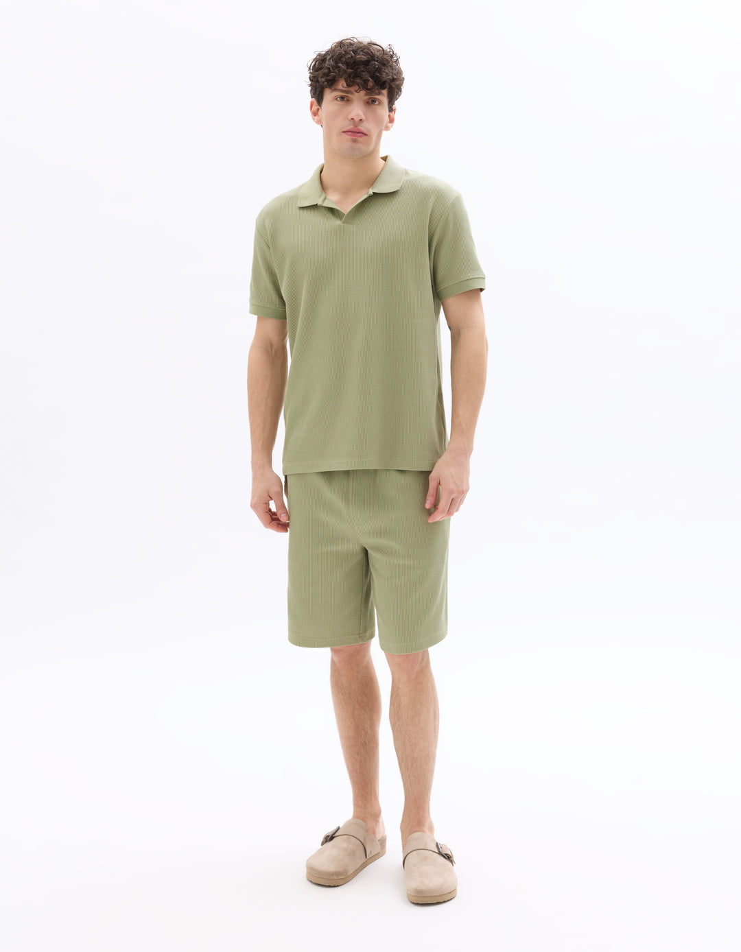 Men - Knitted - Polo Shirt - Short sleeves