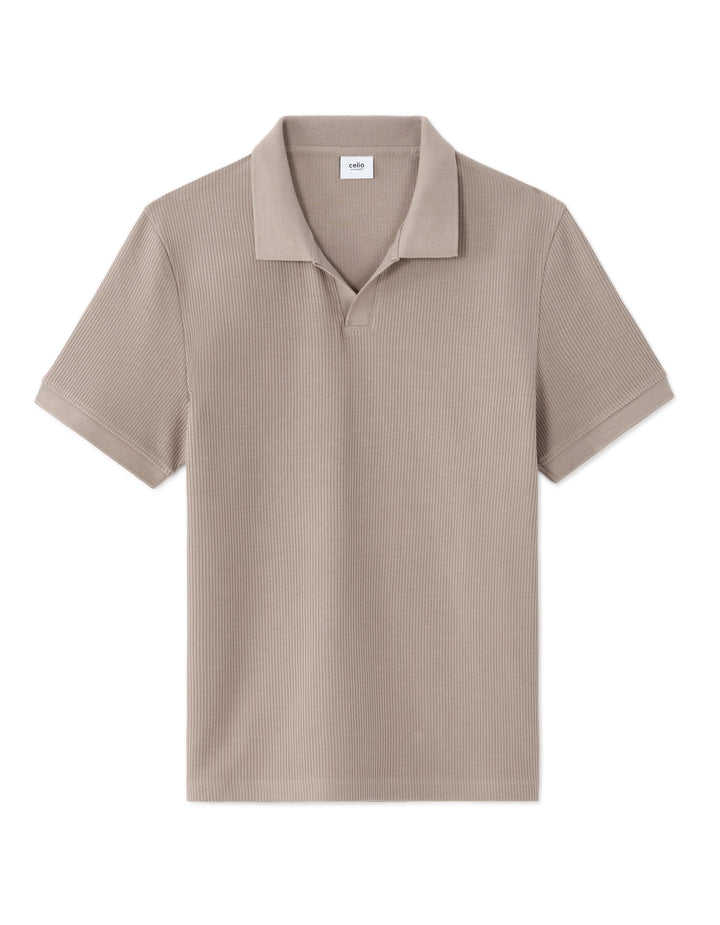 Men - Knitted - Polo Shirt - Short sleeves