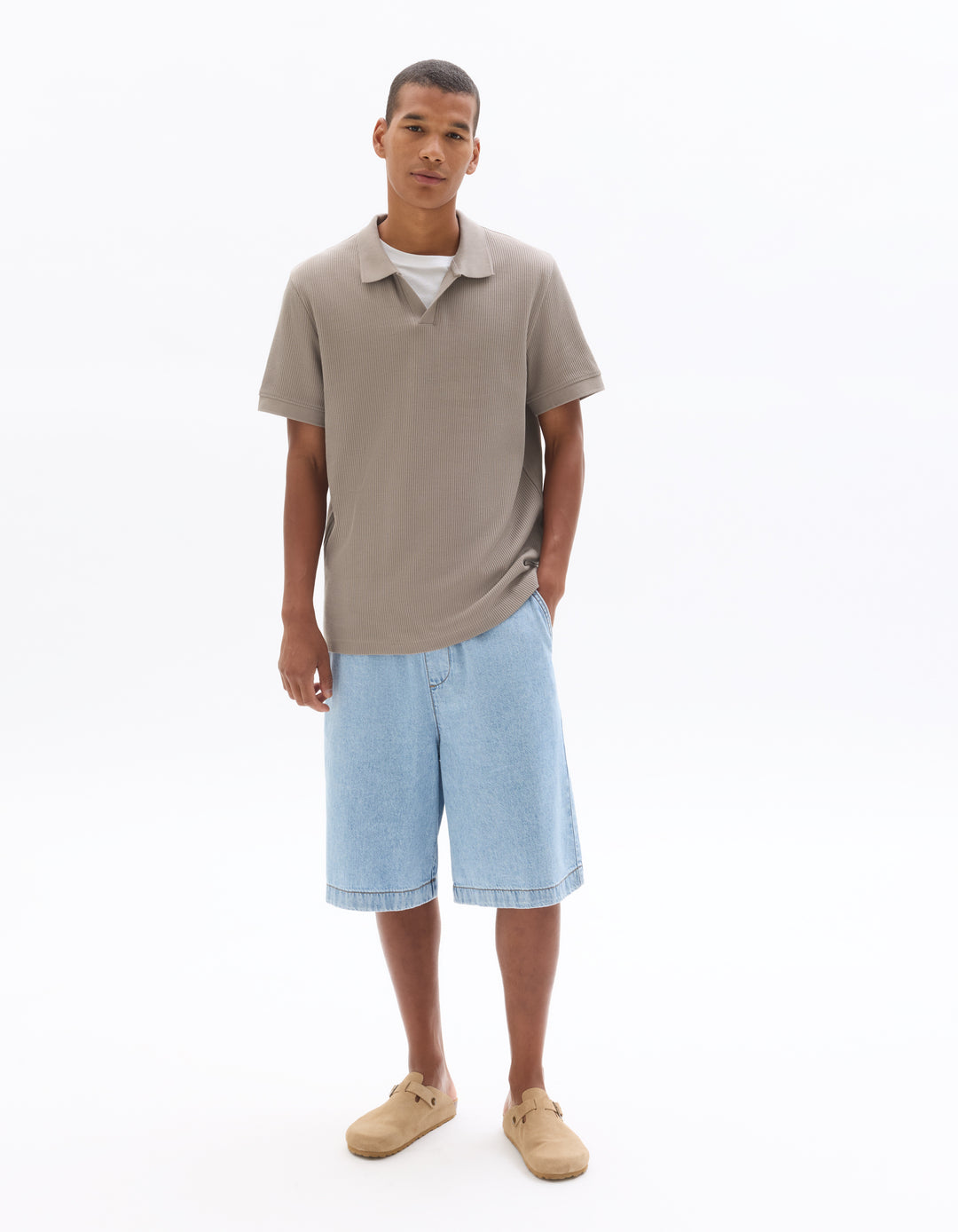 Men - Knitted - Polo Shirt - Short sleeves