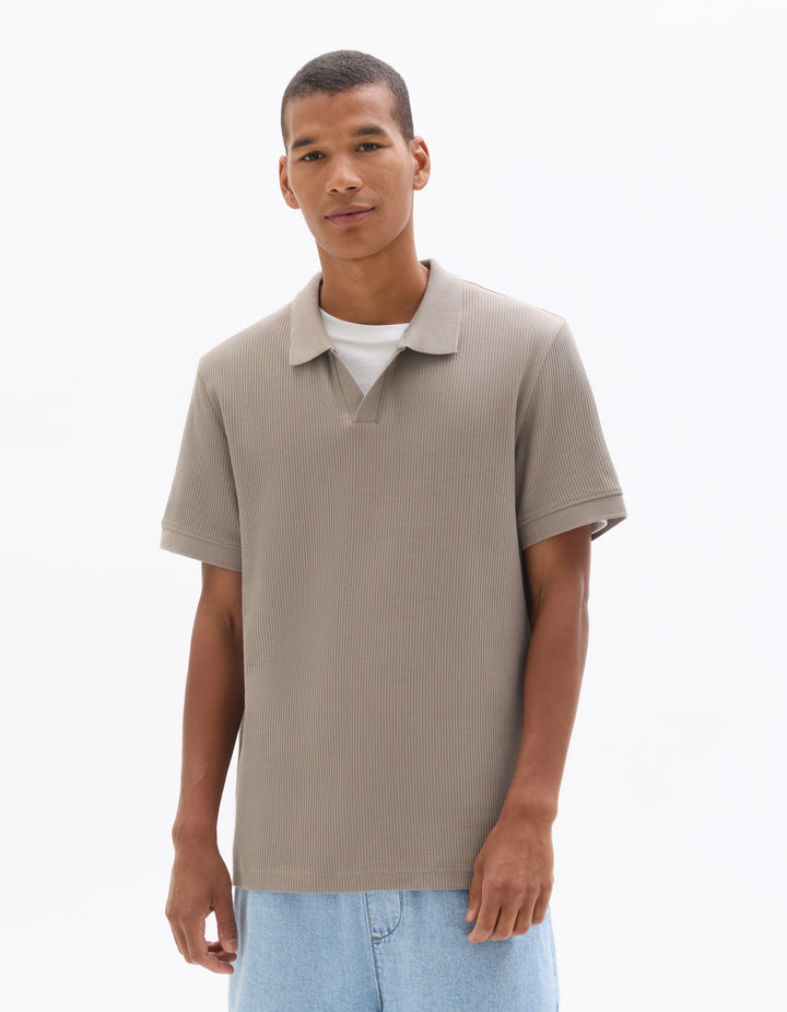 Men - Knitted - Polo Shirt - Short sleeves