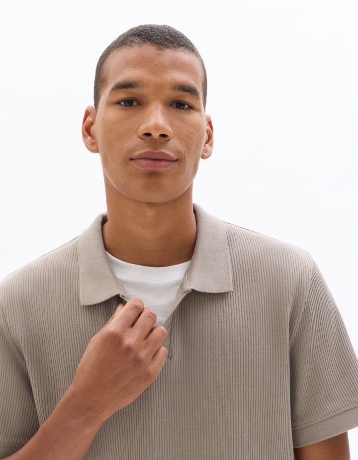 Men - Knitted - Polo Shirt - Short sleeves