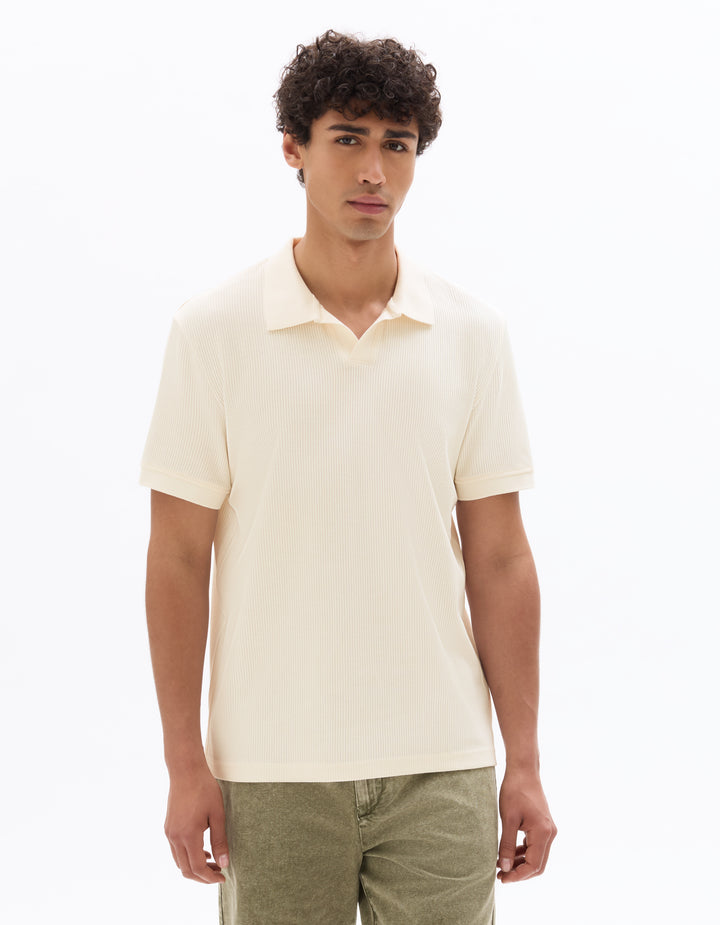 Men - Knitted - Polo Shirt - Short sleeves