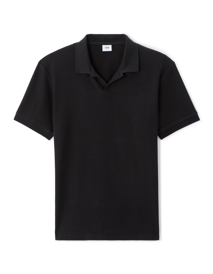 Men - Knitted - Polo Shirt - Short sleeves