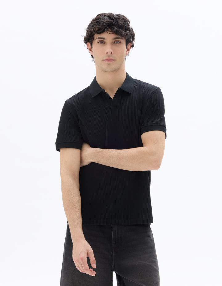 Men - Knitted - Polo Shirt - Short sleeves