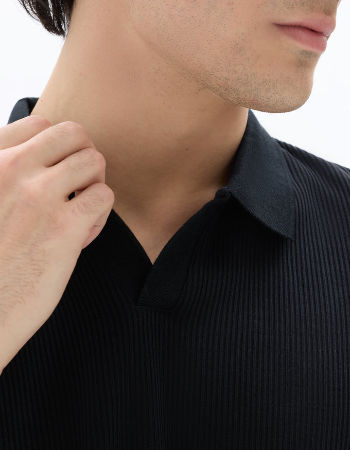 Men - Knitted - Polo Shirt - Short sleeves