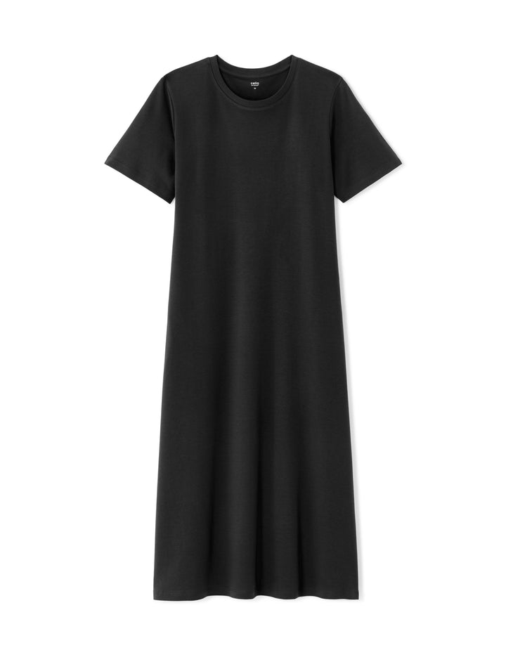 Off- cotton midi dress
