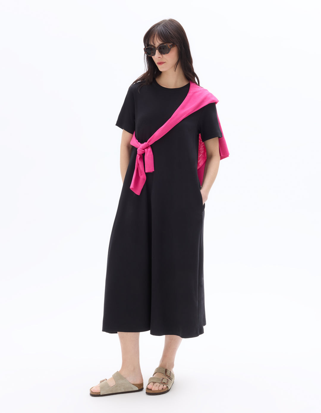 Off- cotton midi dress