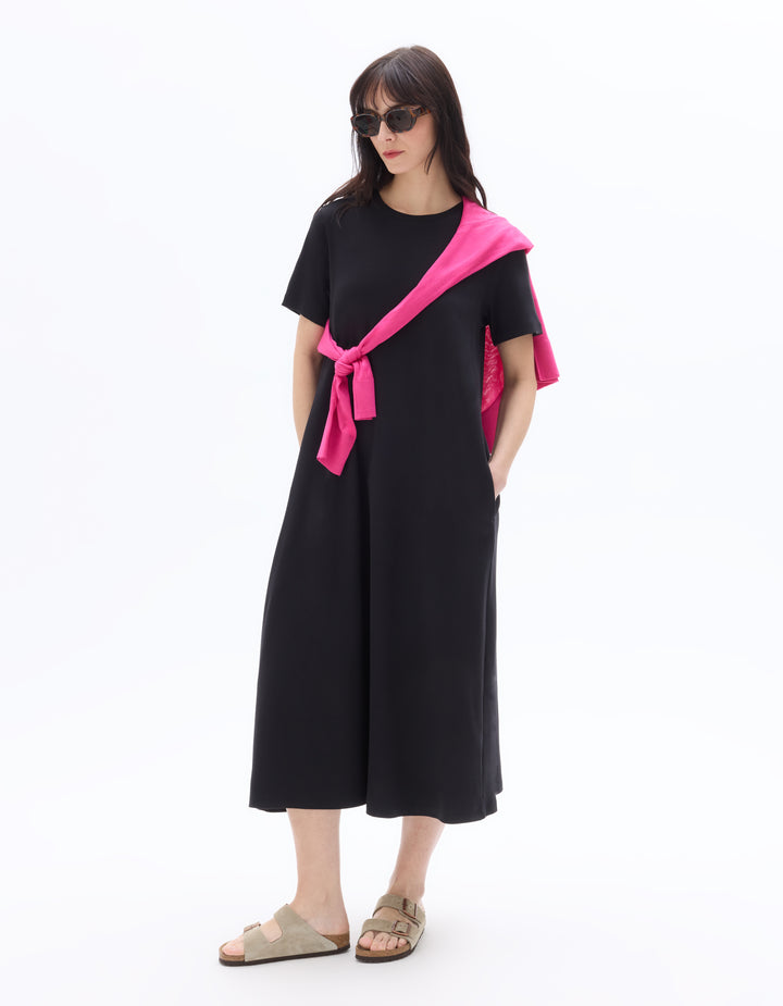 Off- cotton midi dress