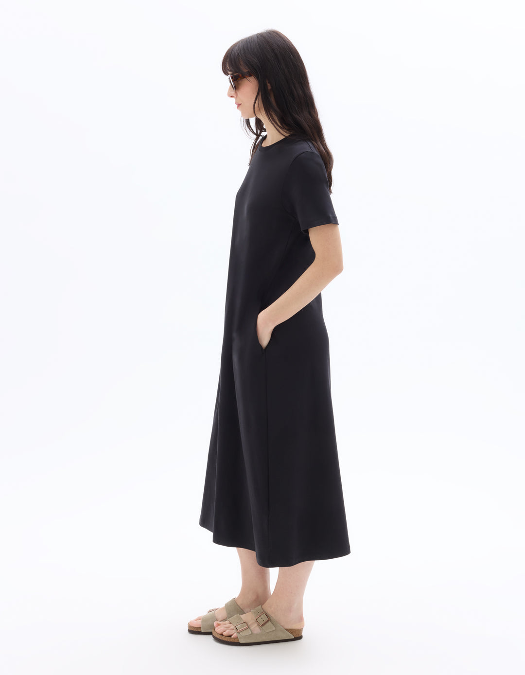 Off- cotton midi dress