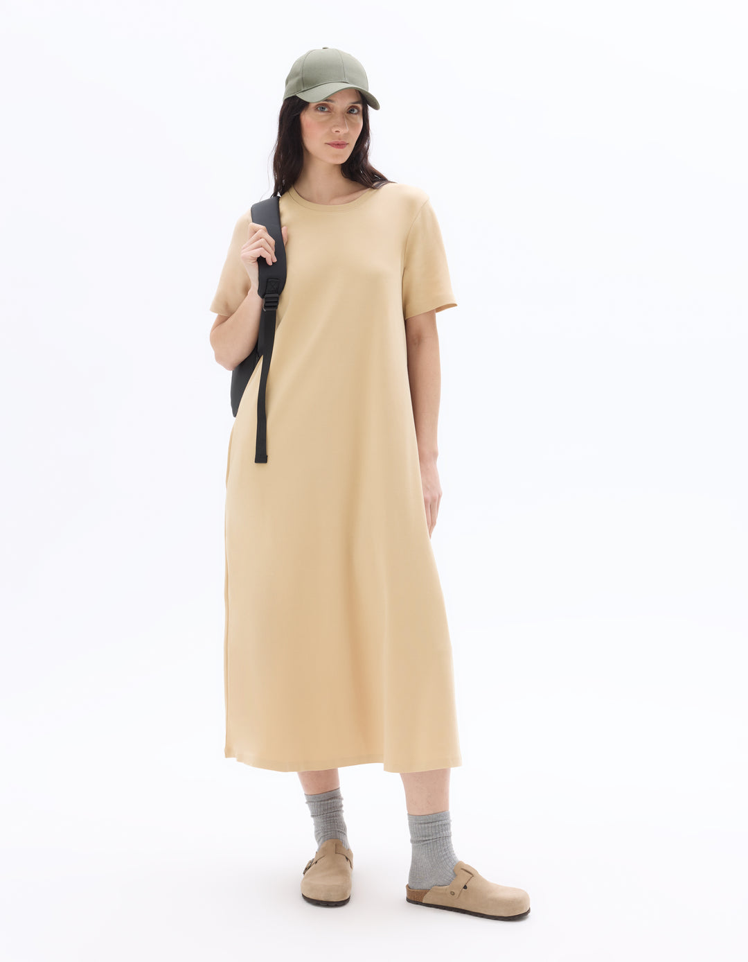 Off- cotton midi dress