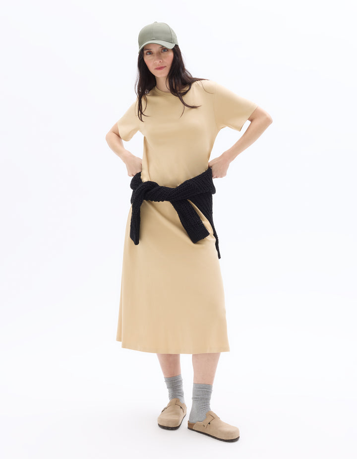 Off- cotton midi dress