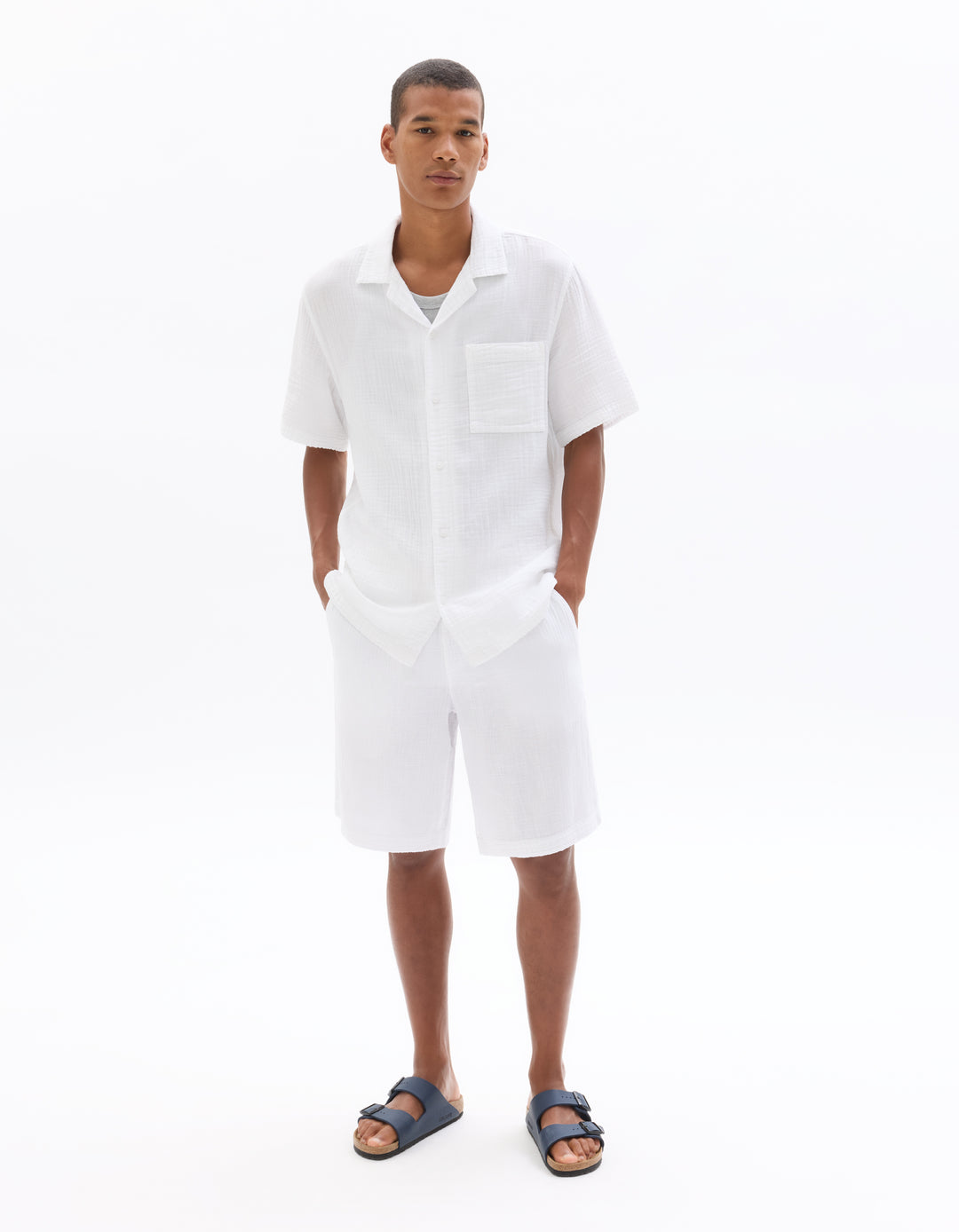 Bermuda shorts  100% cotton gauze