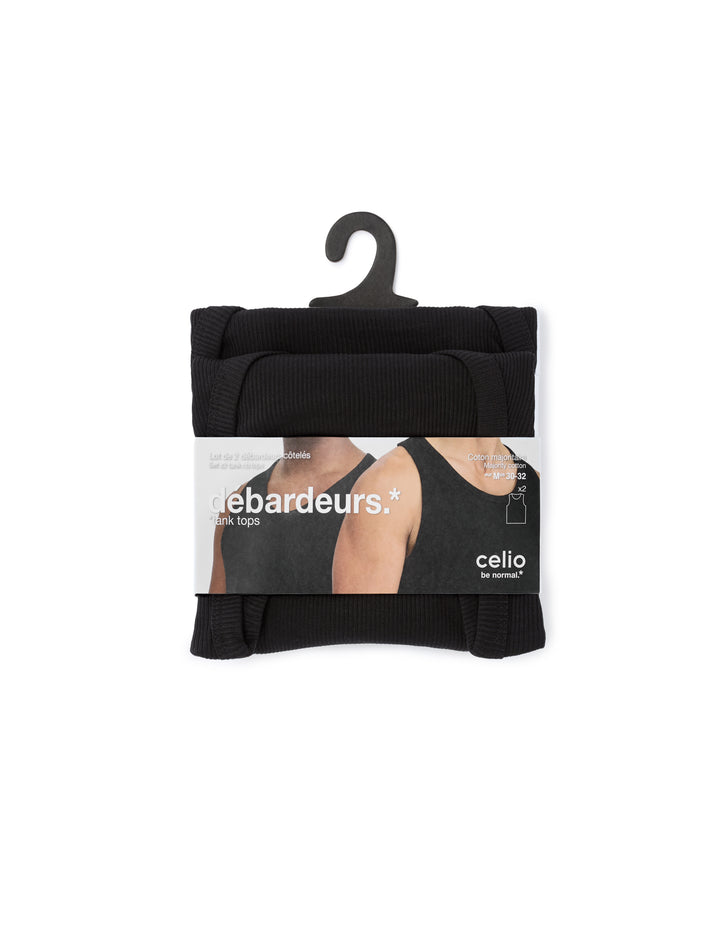 Set of 2 ribbed tank tops