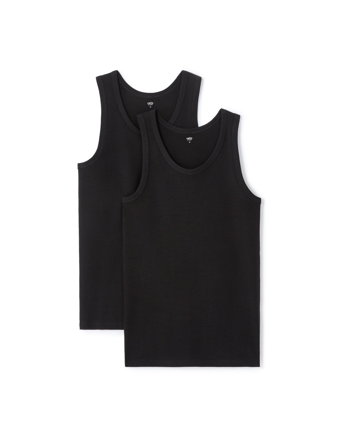 Set of 2 ribbed tank tops