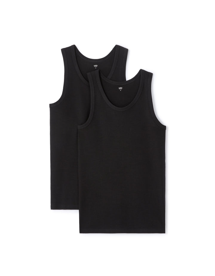 Set of 2 ribbed tank tops