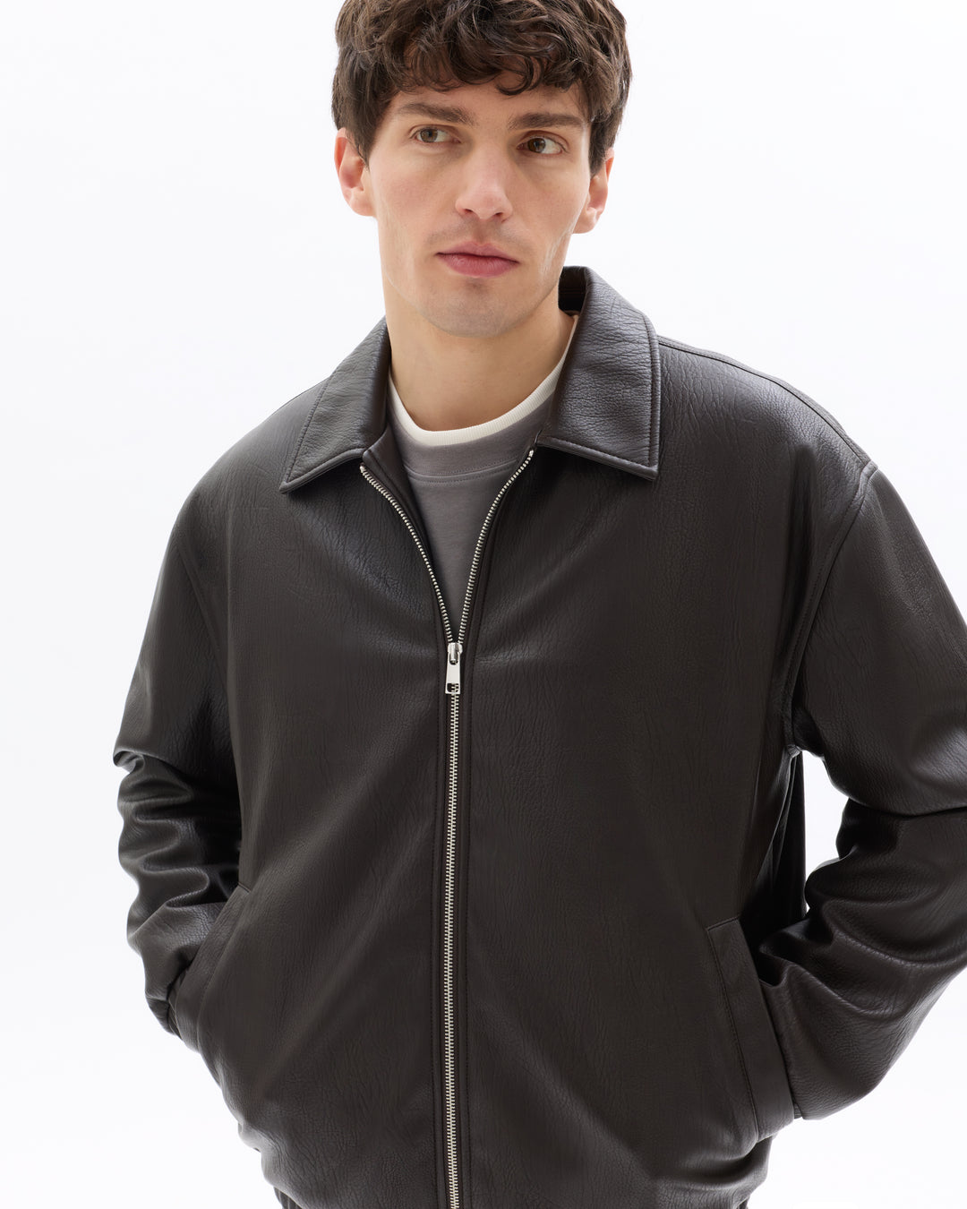 Faux suede jacket