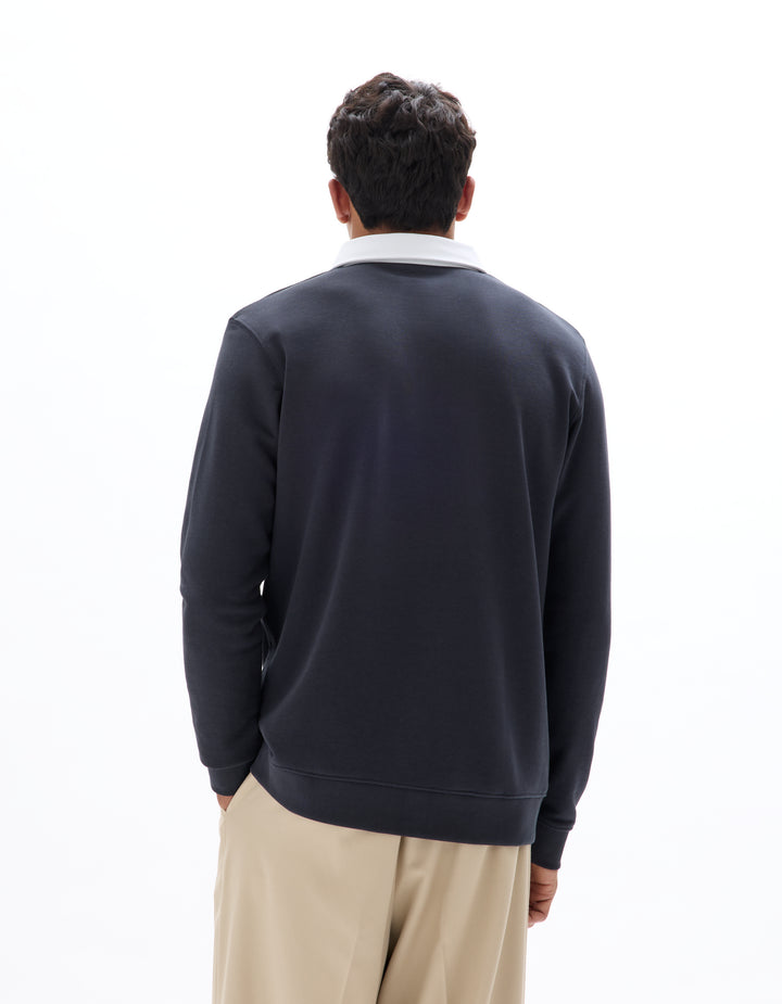 Men - Knitted - Polo Shirt - Long sleeves