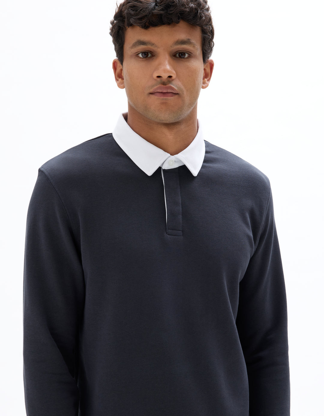 Men - Knitted - Polo Shirt - Long sleeves