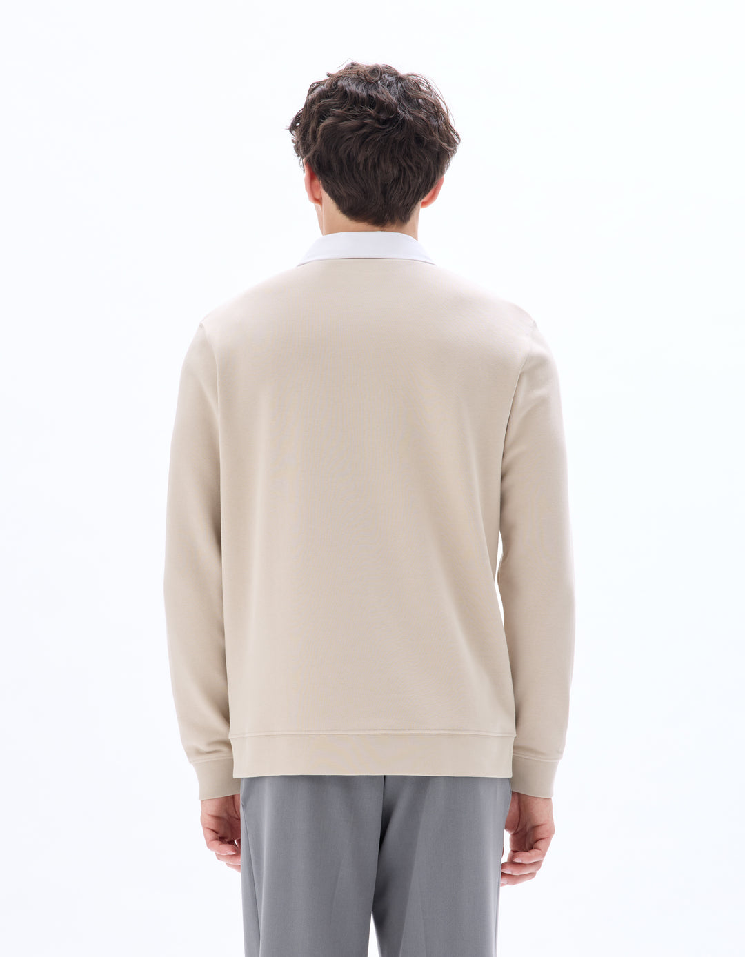 Men - Knitted - Polo Shirt - Long sleeves