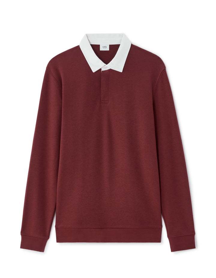 Men - Knitted - Polo Shirt - Long sleeves