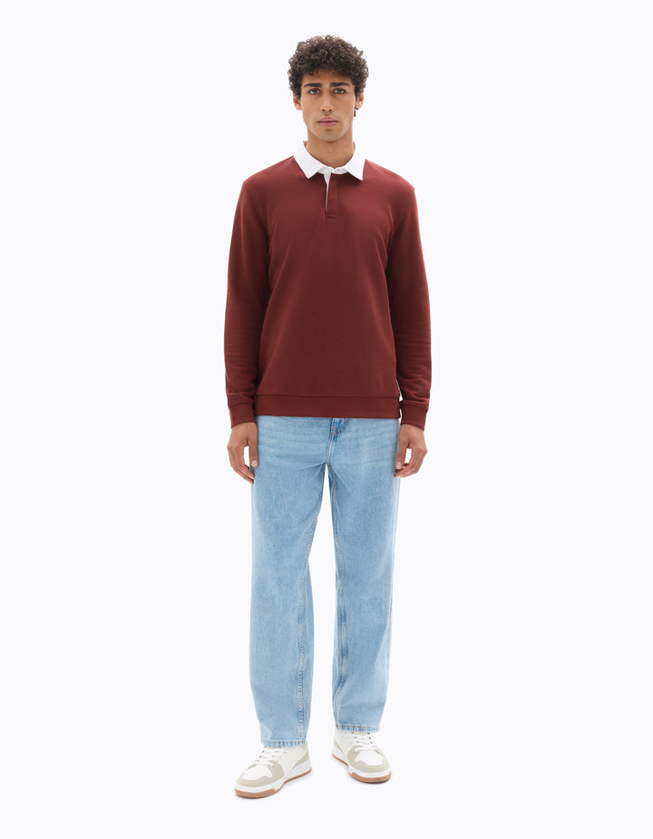 Men - Knitted - Polo Shirt - Long sleeves