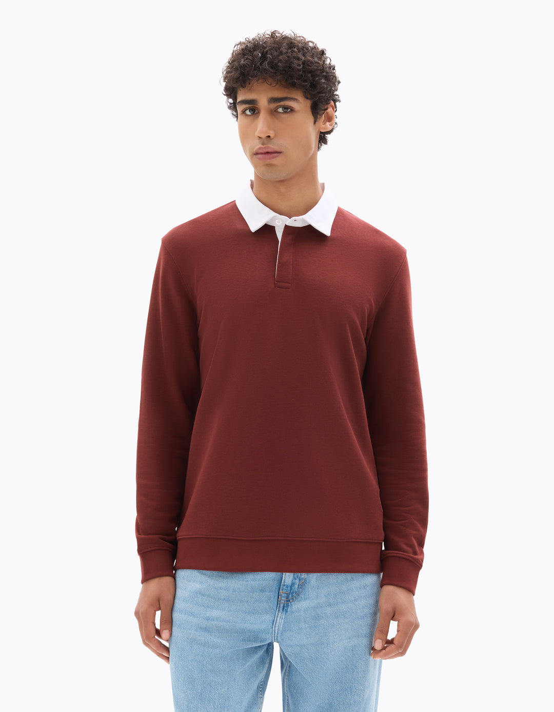 Men - Knitted - Polo Shirt - Long sleeves