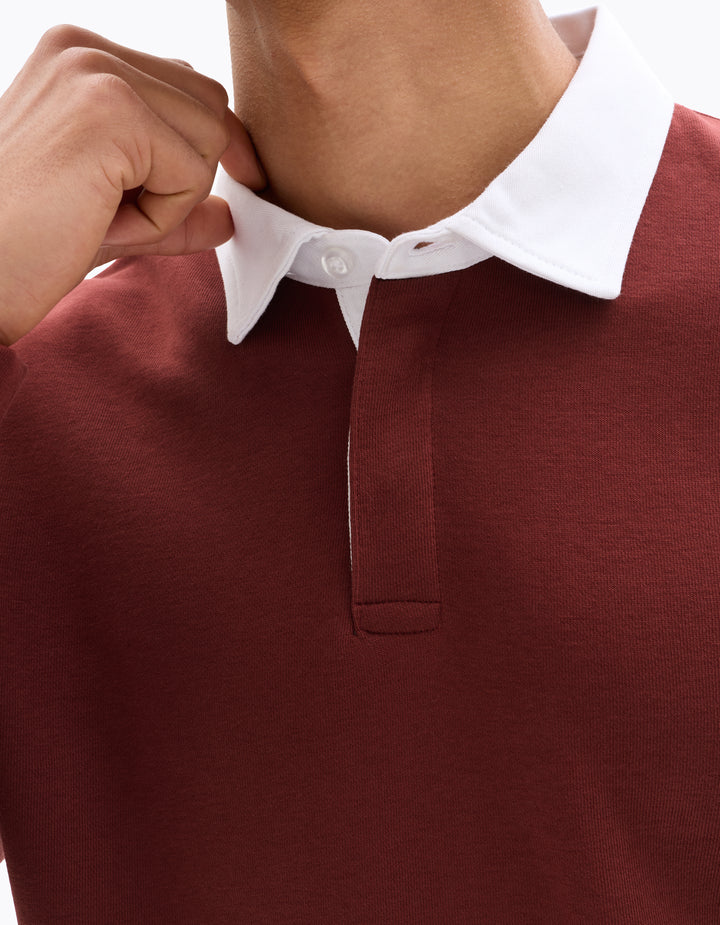 Men - Knitted - Polo Shirt - Long sleeves